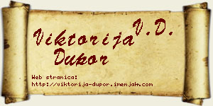 Viktorija Dupor vizit kartica